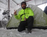 Невероятно! Рамиль Зиядов с флагом Азербайджана проехал на велосипеде 60000 км! (ВИДЕО, ФОТО)