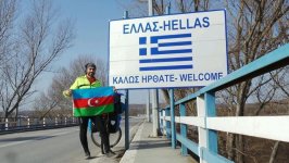 Невероятно! Рамиль Зиядов с флагом Азербайджана проехал на велосипеде 60000 км! (ВИДЕО, ФОТО)