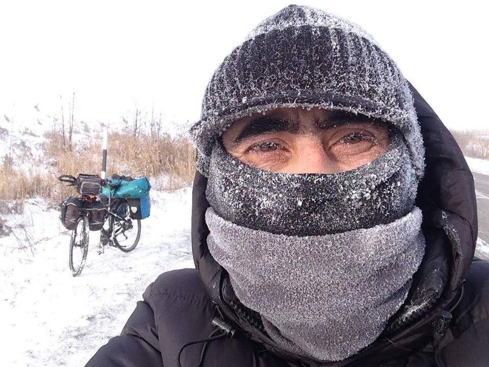 Невероятно! Рамиль Зиядов с флагом Азербайджана проехал на велосипеде 60000 км! (ВИДЕО, ФОТО)