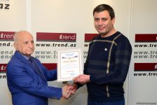 Сотрудники АМИ Trend награждены за активное освещение 100-летнего юбилея органов безопасности Азербайджана (ФОТО)