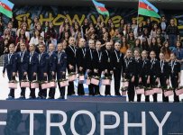 У Азербайджана «золото» и «серебро»: в Баку награждены победители AGF Junior Trophy среди команд в групповых упражнениях с пятью обручами и пятью лентами (ФОТО)