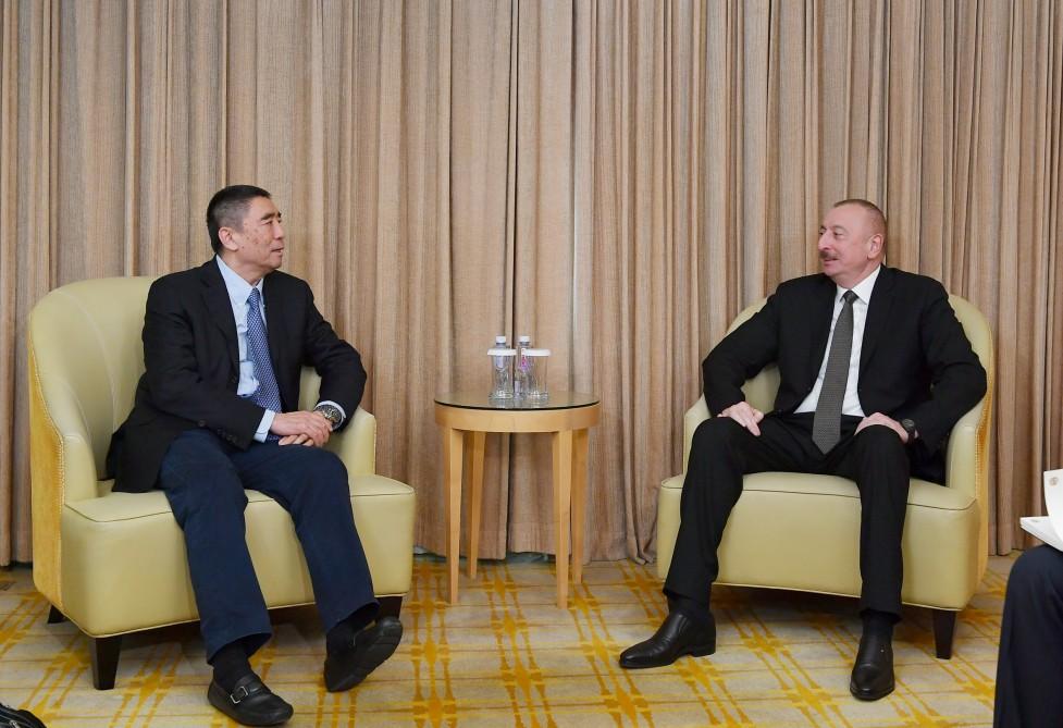 Президент Ильхам Алиев встретился в Пекине с главой корпорации China Poly Group (ФОТО)