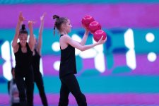 В Национальной арене гимнастики прошли подиумные тренировки участников Кубка мира по художественной гимнастике (ФОТОРЕПОРТАЖ)