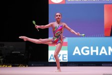 Лучшие моменты второго дня соревнований Кубка мира по художественной гимнастике в Баку (ФОТО)