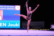 В Баку стартовал второй день соревнований Кубка мира по художественной гимнастике (ФОТО)