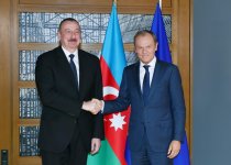 Президент Ильхам Алиев встретился с президентом Совета Европейского Союза (ФОТО)