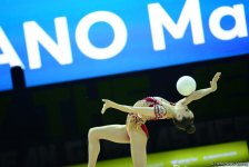 В Баку стартовал второй день соревнований 35-го Чемпионата Европы по художественной гимнастике (ФОТО)