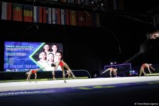 В рамках третьего дня Чемпионата Европы в Баку проходят выступление групповых команд в упражнениях с пятью лентами (ФОТО)