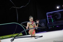 В рамках третьего дня Чемпионата Европы в Баку проходят выступление групповых команд в упражнениях с пятью лентами (ФОТО)