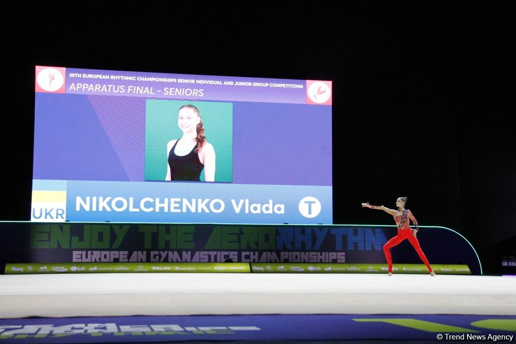 Лучшие моменты финальных соревнований Чемпионата Европы по художественной гимнастике в Баку (ФОТО)