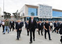 Президент Ильхам Алиев принял участие в открытии Сабунчинского железнодорожного вокзального комплекса (ФОТО) (версия 2)