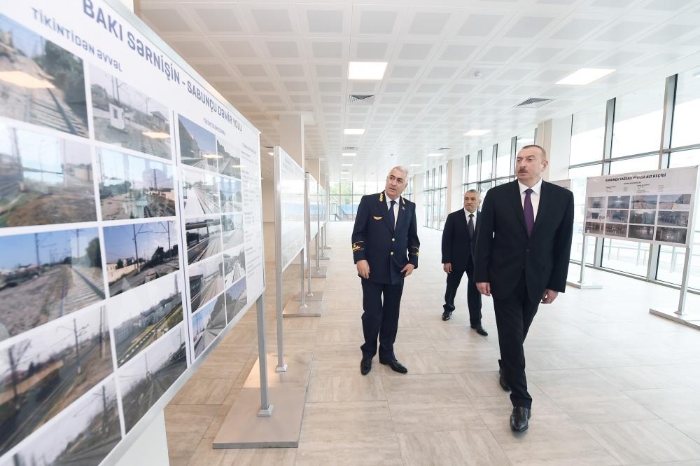 Президент Ильхам Алиев принял участие в открытии Сабунчинского железнодорожного вокзального комплекса (ФОТО) (версия 2)