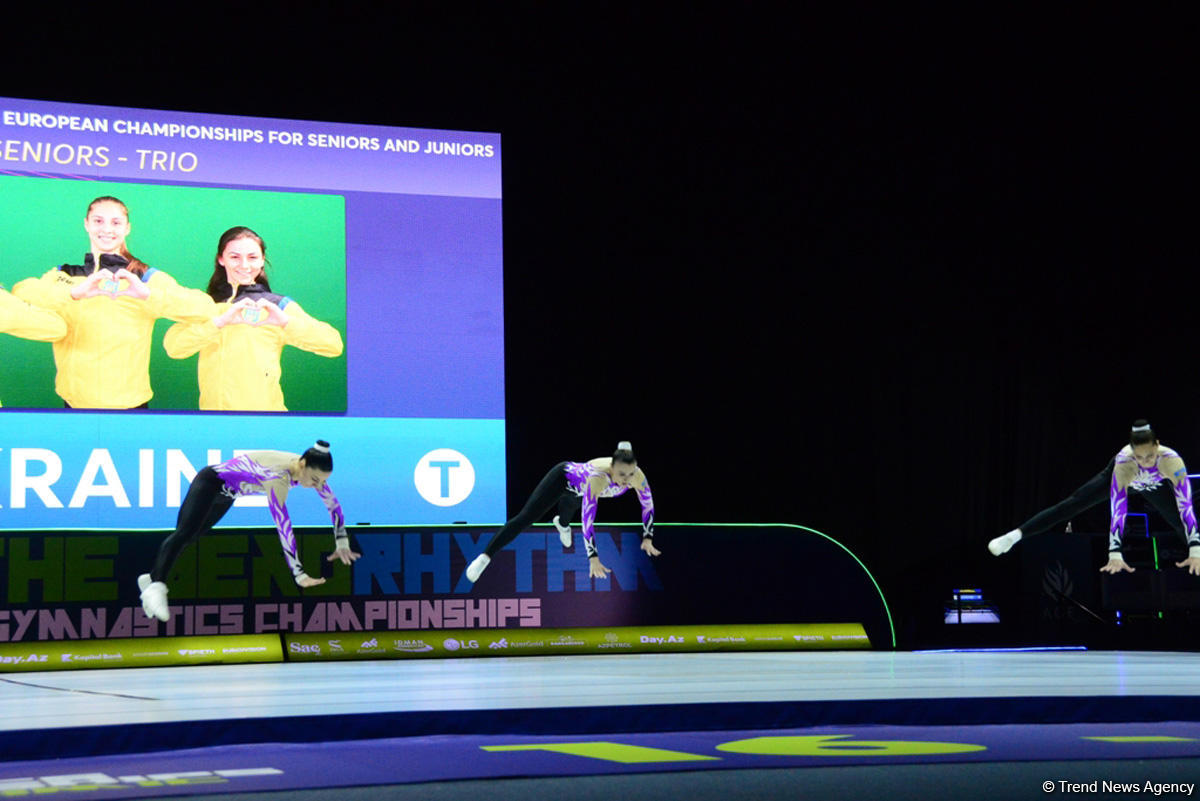 Продолжаются соревнования в рамках второго дня Чемпионата Европы по аэробной гимнастике в Баку (ФОТО)