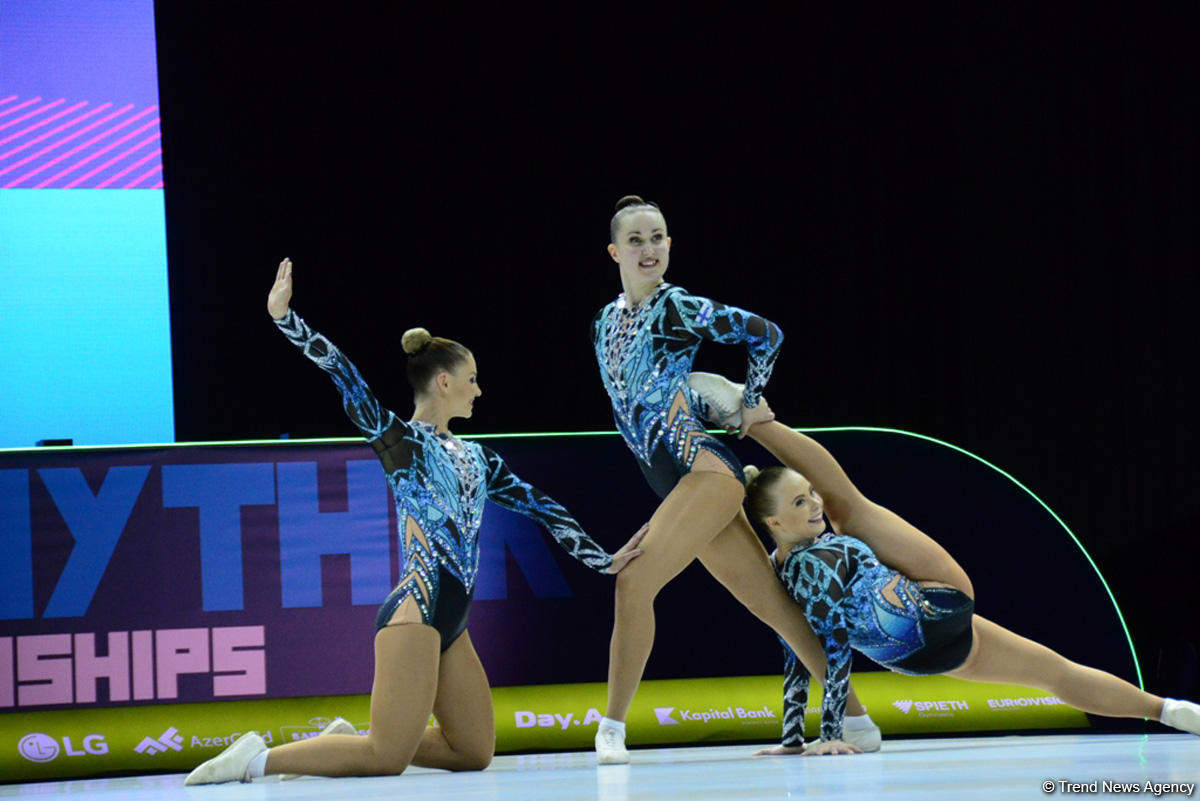 Продолжаются соревнования в рамках второго дня Чемпионата Европы по аэробной гимнастике в Баку (ФОТО)