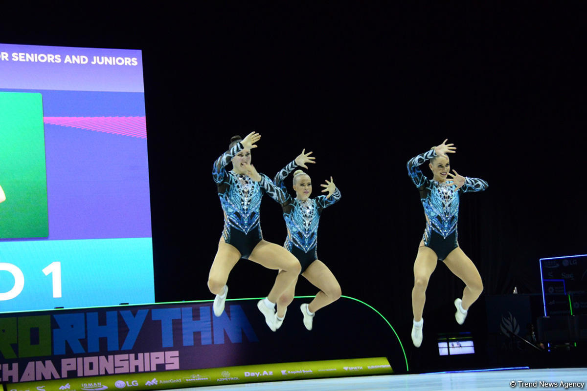 Продолжаются соревнования в рамках второго дня Чемпионата Европы по аэробной гимнастике в Баку (ФОТО)