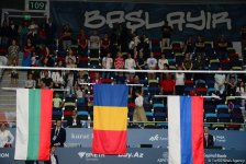Winners among senior trios, senior groups and seniors in aerobic dance awarded within European Aerobic Gymnastics Championships in Baku (PHOTO)