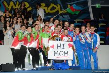 Winners among senior trios, senior groups and seniors in aerobic dance awarded within European Aerobic Gymnastics Championships in Baku (PHOTO)