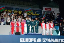 Winners among senior trios, senior groups and seniors in aerobic dance awarded within European Aerobic Gymnastics Championships in Baku (PHOTO)