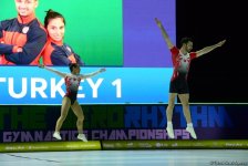 Лучшие моменты финальных соревнований 11-го Чемпионата Европы по аэробной гимнастике в Баку (ФОТО)
