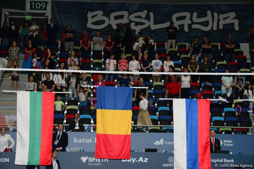 Winners among senior trios, senior groups and seniors in aerobic dance awarded within European Aerobic Gymnastics Championships in Baku (PHOTO)