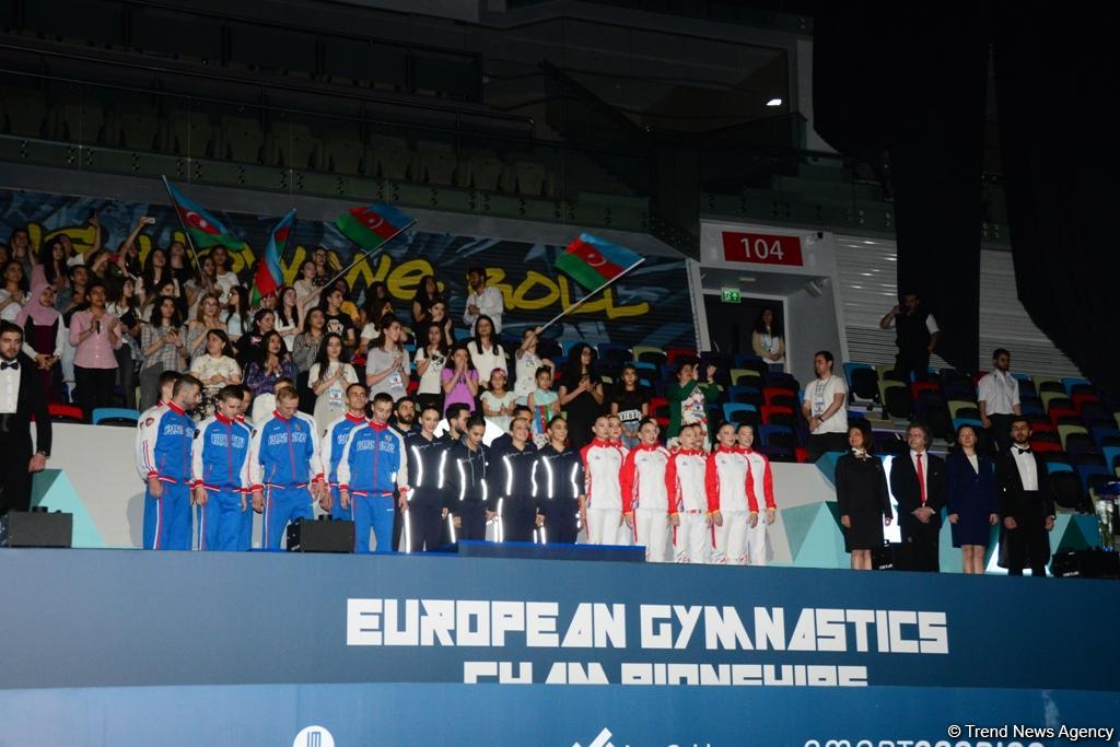 Winners among senior trios, senior groups and seniors in aerobic dance awarded within European Aerobic Gymnastics Championships in Baku (PHOTO)
