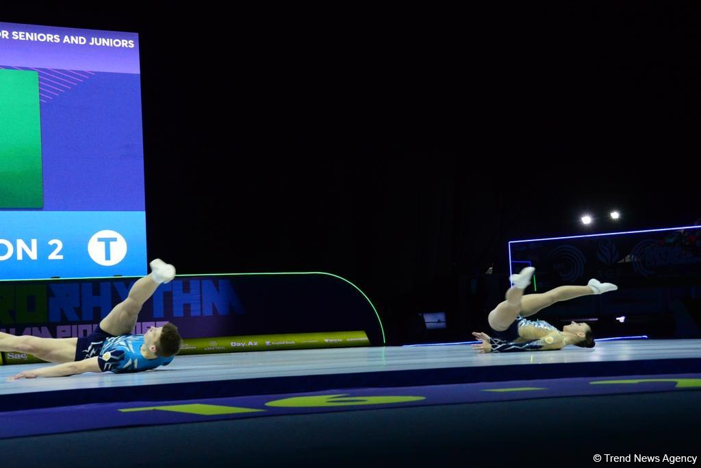 Лучшие моменты финальных соревнований 11-го Чемпионата Европы по аэробной гимнастике в Баку (ФОТО)