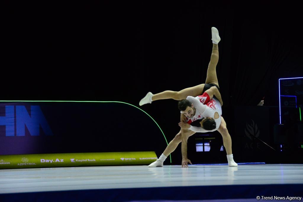 Лучшие моменты финальных соревнований 11-го Чемпионата Европы по аэробной гимнастике в Баку (ФОТО)
