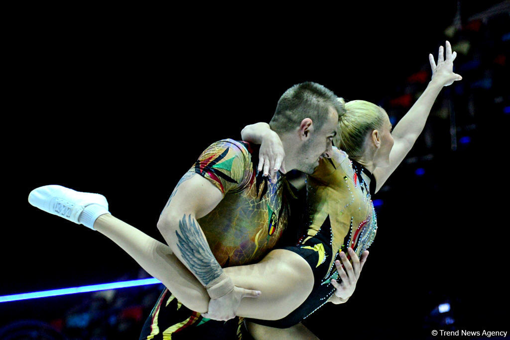 Лучшие моменты финальных соревнований 11-го Чемпионата Европы по аэробной гимнастике в Баку (ФОТО)