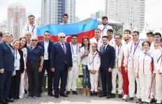 Вице-президент Фонда Гейдара Алиева Лейла Алиева встретилась с азербайджанскими спортсменами-участниками II Европейских игр (ФОТО)