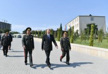 Президент Ильхам Алиев ознакомился с условиями после реконструкции в Военном лицее им. Дж. Нахчыванского (ФОТО)