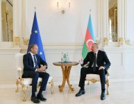 Состоялась встреча Президента Ильхама Алиева и главы Совета Евросоюза (ФОТО)