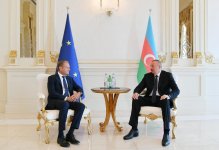 Состоялась встреча Президента Ильхама Алиева и главы Совета Евросоюза (ФОТО)