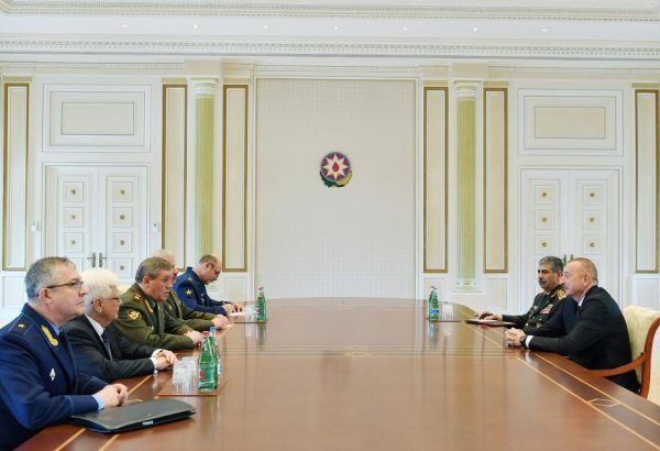 President Ilham Aliyev receives delegation led by Chief of General Staff of Russian Armed Forces