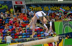 Best moments of 2nd day of artistic gymnastics competitions at EYOF Baku 2019 (PHOTO)
