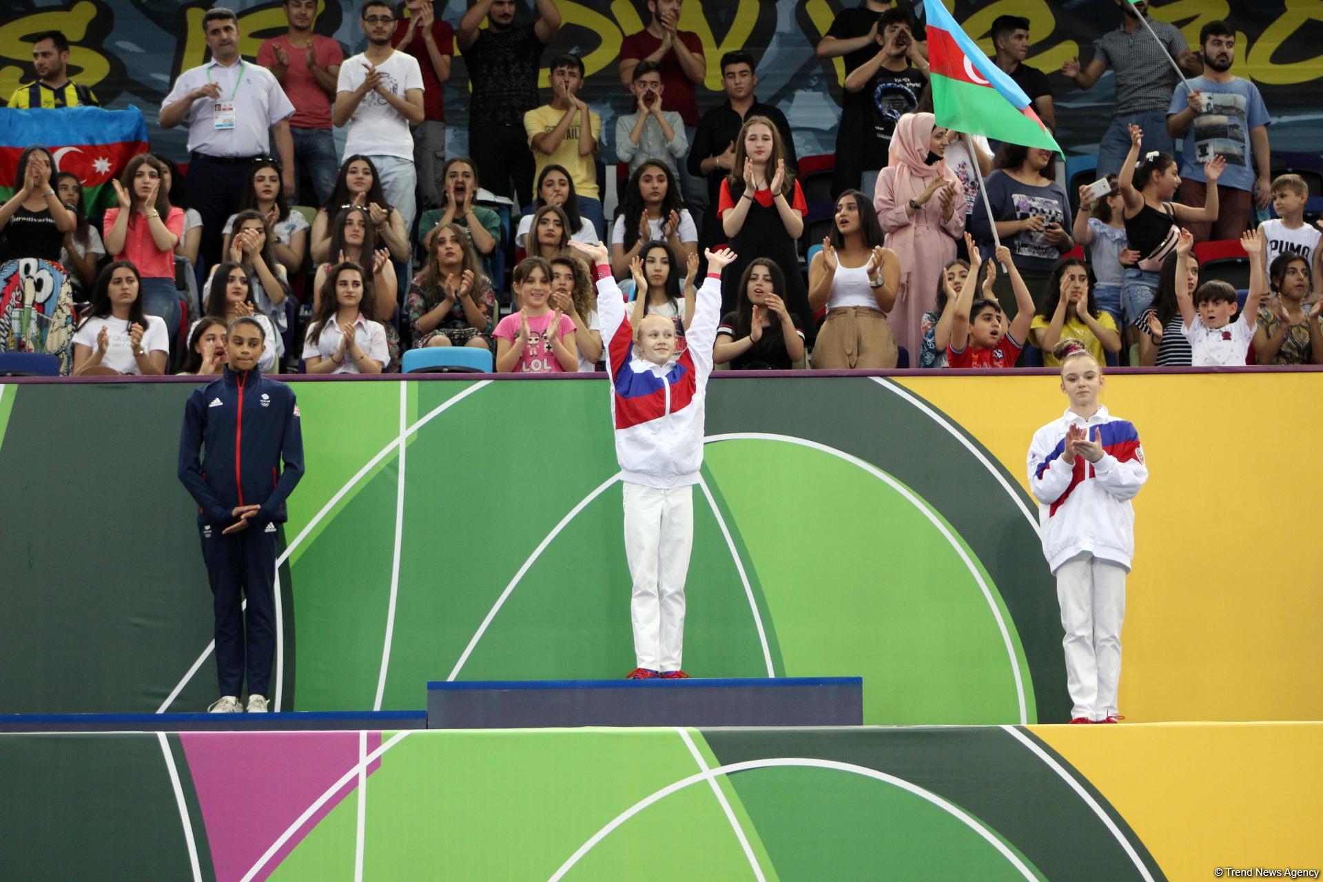 EYOF Baku 2019: Российская гимнастка заняла первое место в индивидуальном многоборье – церемония награждения  (ФОТО)