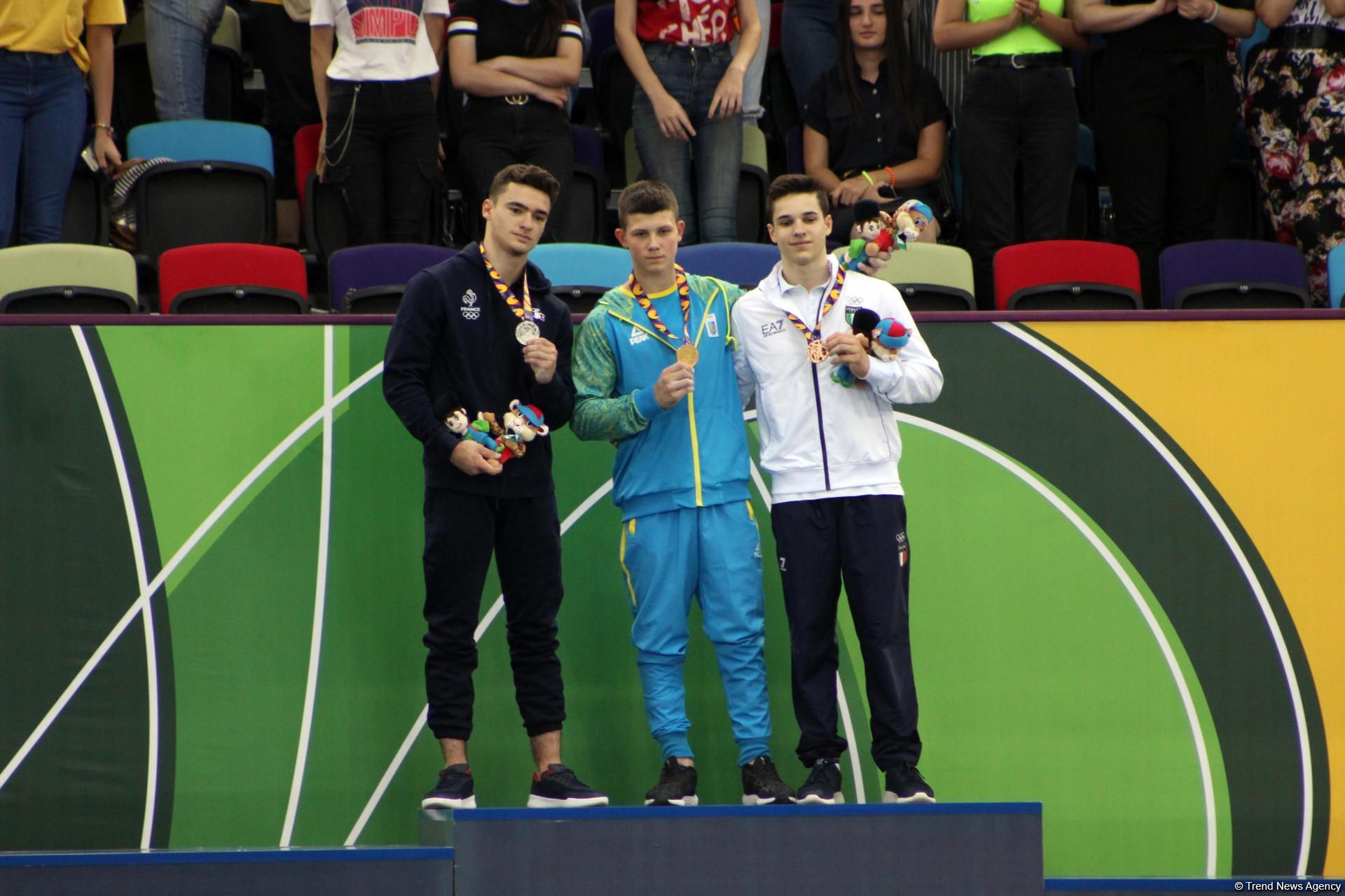 EYOF Baku 2019: Украинский гимнаст завоевал «золото» в упражнениях на перекладине – церемония награждения (ФОТО)