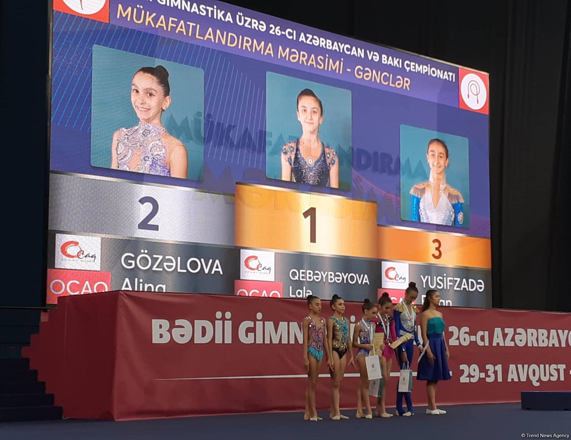 Winners of Azerbaijan and Baku Championships in Rhythmic Gymnastics in exercises with rope and ball awarded (PHOTO)
