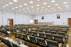 Президент Ильхам Алиев и Первая леди Мехрибан Алиева приняли участие в открытии нового учебного комплекса полной средней школы номер 300 в Бинагадинском районе Баку
