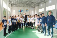 Президент Ильхам Алиев и Первая леди Мехрибан Алиева приняли участие в открытии нового учебного комплекса полной средней школы номер 300 в Бинагадинском районе Баку