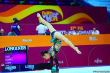 Лучшие моменты второго дня Чемпионата мира по художественной гимнастике в Баку (ФОТО)