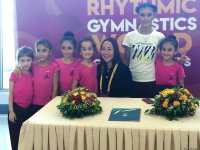 В Национальной арене гимнастики прошла встреча с Алией Гараевой (ФОТО)