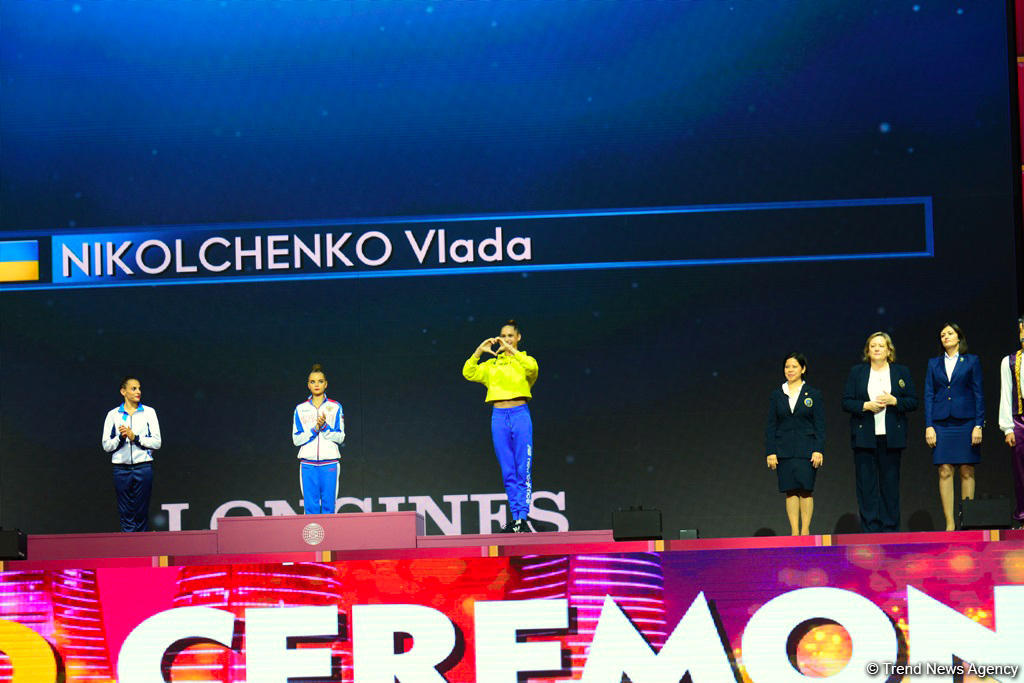 Awarding ceremony of winners of 37th Rhythmic Gymnastics World Championships held in Baku (PHOTO)