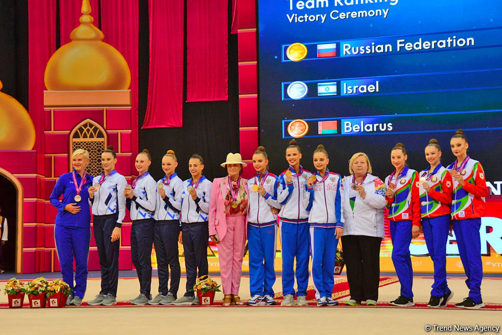 Awarding ceremony of winners of 37th Rhythmic Gymnastics World Championships held in Baku (PHOTO)