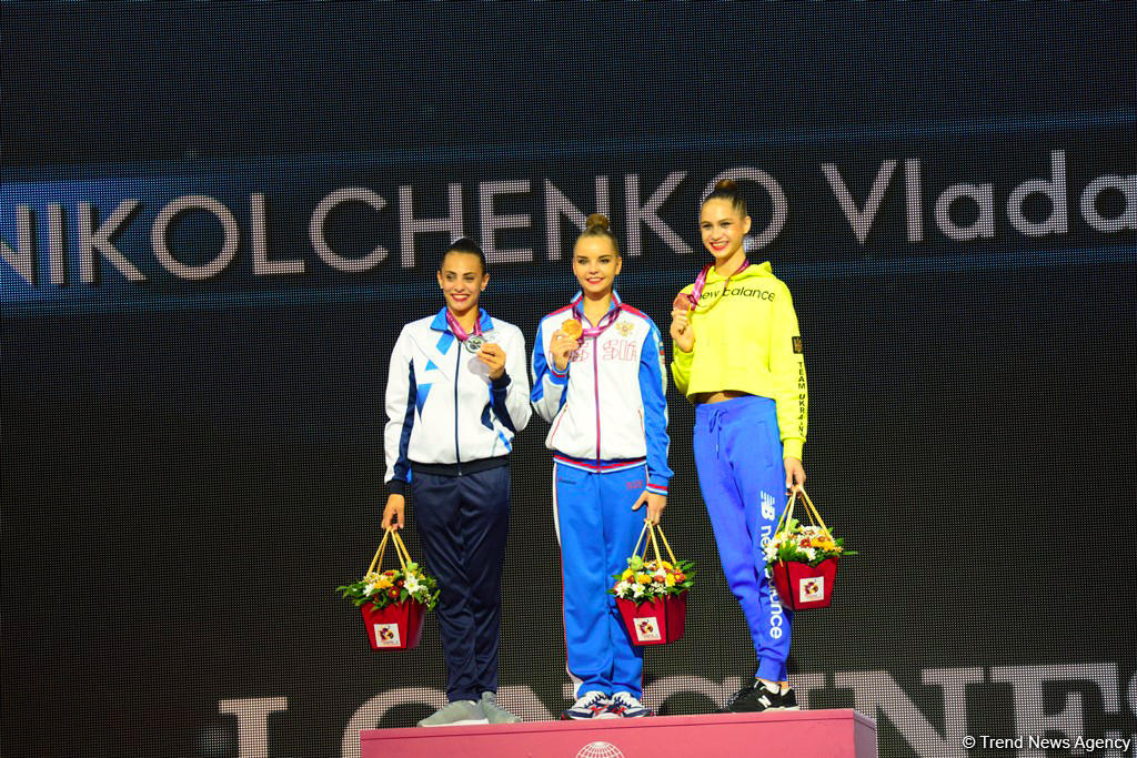 Awarding ceremony of winners of 37th Rhythmic Gymnastics World Championships held in Baku (PHOTO)