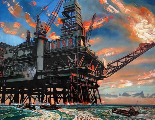 Нефть и нефтяники в живописи азербайджанских художников (ФОТО)
