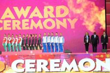 Awarding ceremony held for winners of group exercises at 37th Rhythmic Gymnastics World Championships in Baku (PHOTO)