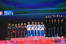 В Баку прошла церемония награждения победителей и призеров Чемпионата мира в групповых упражнениях (ФОТО)