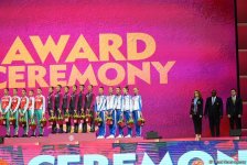 В Баку прошла церемония награждения победителей и призеров Чемпионата мира в групповых упражнениях (ФОТО)