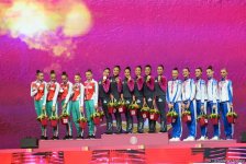 В Баку прошла церемония награждения победителей и призеров Чемпионата мира в групповых упражнениях (ФОТО)