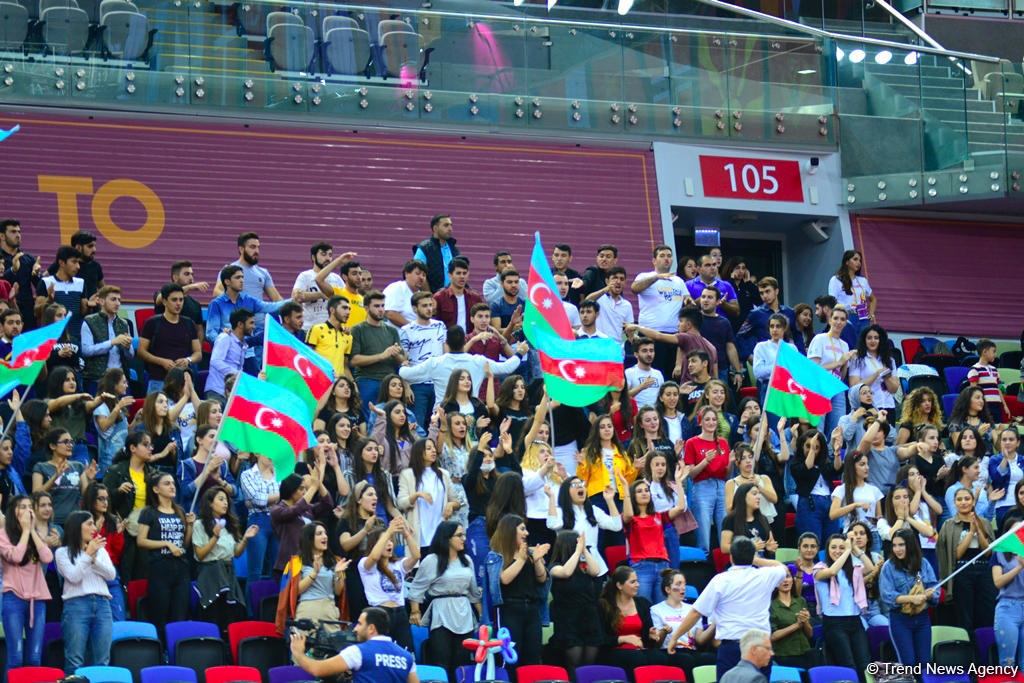 Team competitions in group exercises underway at 37th Rhythmic Gymnastics World Cup in Baku (PHOTO)